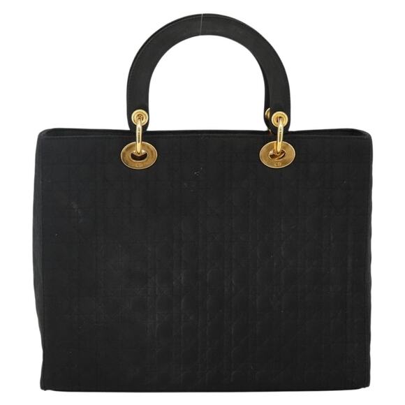DIOR Canage Hand Bag Nylon Black Gold - Picture 3 of 12